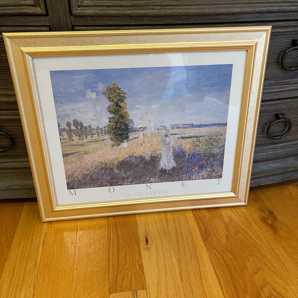Monet artist  framed print “la promenade”
